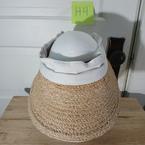 Sun 'N' Sand Accessories - Sun N‎ Sand Headwear Straw Visor UPF 50+ Tan Beige White Beach Vacation
